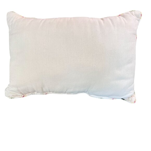 Gorgeous Pillow Expensive Materials PNK GRN WHT Decorative Lumbar Designer Touch - Picture 8 of 9